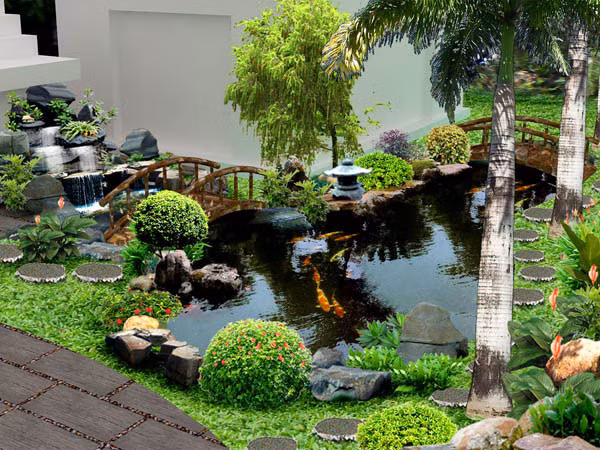 Việc kết hợp nhiều kiểu thiết kế tiểu cảnh khác nhau giúp cho ngôi nhà thêm đa dạng và độc đáo hơn. Nguồn ảnh: Internet.