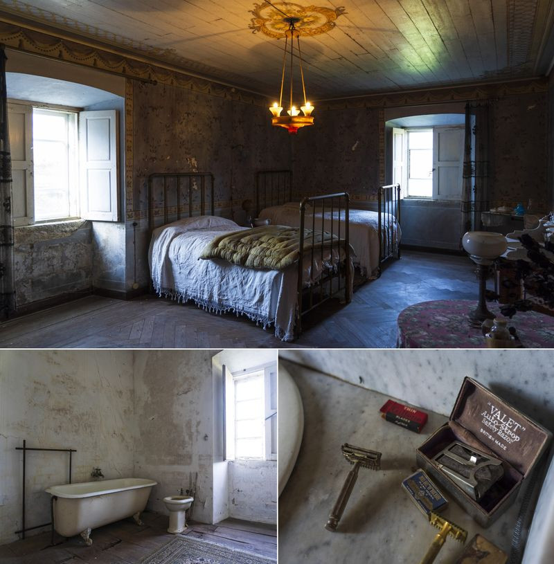 Bên trong một ngôi nhà bỏ hoang được rao bán.