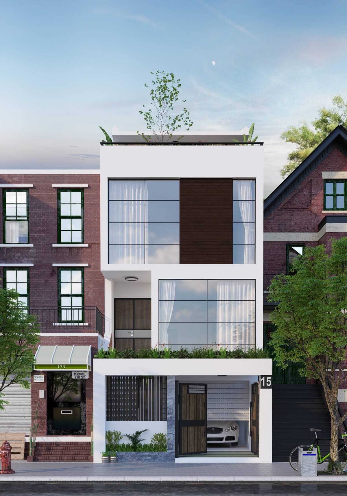 Toàn bộ khối tường bê tông khô cứng được thay bằng vách kính hiện đại. Ảnh: Wedo.