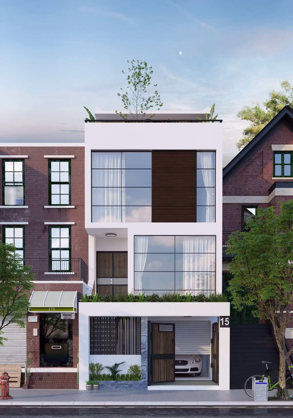 Toàn bộ khối tường bê tông khô cứng được thay bằng vách kính hiện đại. Ảnh: Wedo.