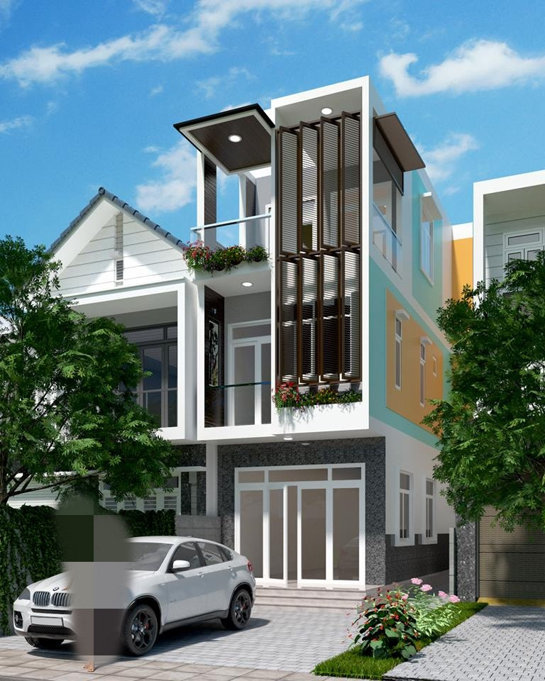 Hệ lam gỗ chắn nắng cũng là xu hướng được nhiều gia đình lựa chọn thời gian qua. Ảnh: Nhadepso.