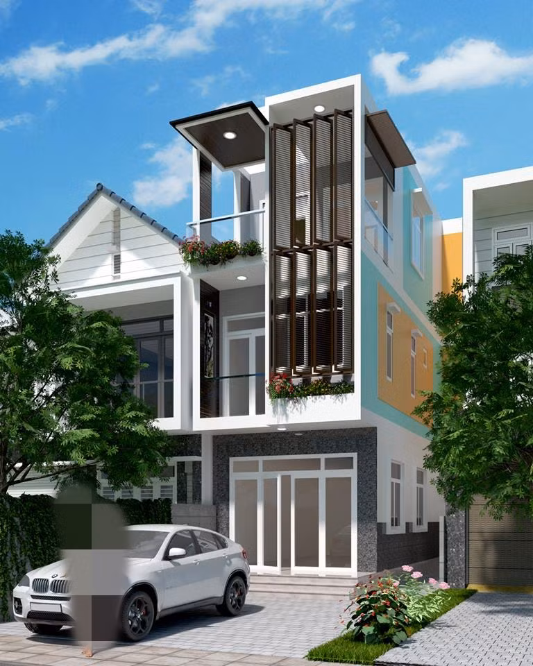 Hệ lam gỗ chắn nắng cũng là xu hướng được nhiều gia đình lựa chọn thời gian qua. Ảnh: Nhadepso.