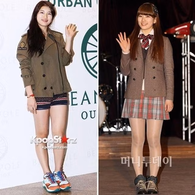 Suzy từng khổ sở vì vóc dáng tròn trịa và cặp chân kém nuột nà trong quá khứ.