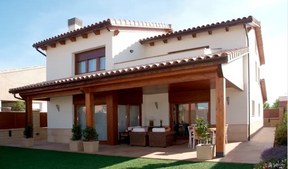 Nhà 2 tầng đơn giản có chức năng nghỉ dưỡng. Ảnh: Homify.