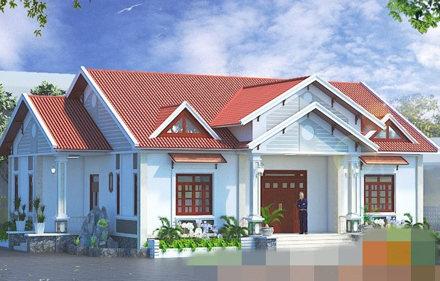  Mẫu nhà cấp 4 nông thôn 200m2 bề thế từ chi tiết trang trí đến phương thức kiến trúc. Ảnh: Maunhadepmoi.