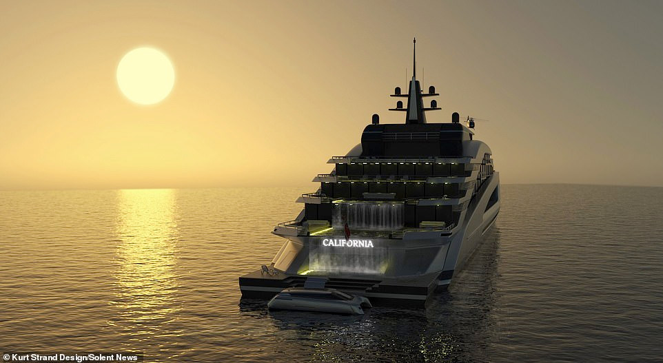  Du thuyền cũng có một bãi đỗ trực thăng được vận hành bằng hệ thống thang máy. Tuy nhiên, hiện du thuyền vẫn chưa đi vào hoạt động. Nguồn ảnh: DM.