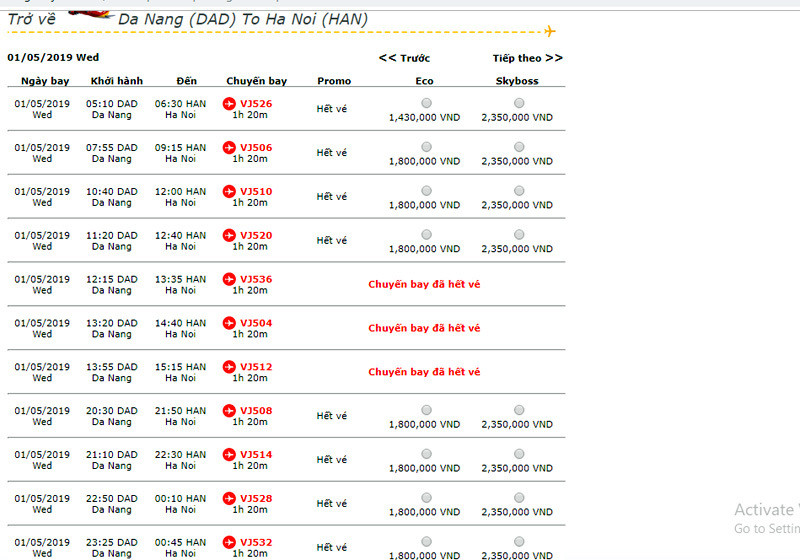 Het ve may bay, gia tour 30/4 - 1/5 tang cao moi ngay