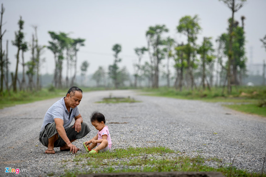 Ông Lâm từng sở hữu một sào ruộng thuộc khu đô thị này. "May mà nhà tôi vẫn còn 4 mảnh để trồng cấy đến bây giờ. Những nhà bán hết đất, giờ phải đi thuê đất nhà khác để trồng trọt”, ông Lâm cho biết.