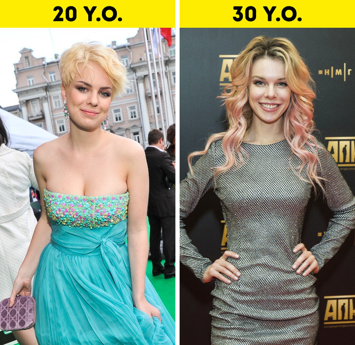 Họ đã tìm thấy phong cách của mình và tiếp tục tìm kiếm. 30 tuổi là thời kỳ hoàng kim về mặt hình ảnh. Đến lúc này, người phụ nữ đã có tất cả mọi thứ: cô ấy hiểu những gì phù hợp với mình và những gì không, cô ấy có can đảm để thử nghiệm ngoại hình, cô ấy có tiền để tới các chuyên gia sắc đẹp và sử dụng các dịch vụ có chất lượng cao nhất.