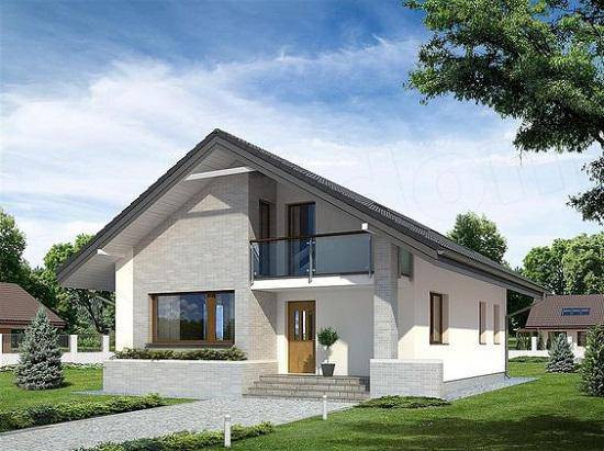 Nhà mái thái có gác lửng với diện tích 5×17 tạo không gian sinh hoạt vô cùng rộng rãi và thoáng mái. Ảnh: Holcim.