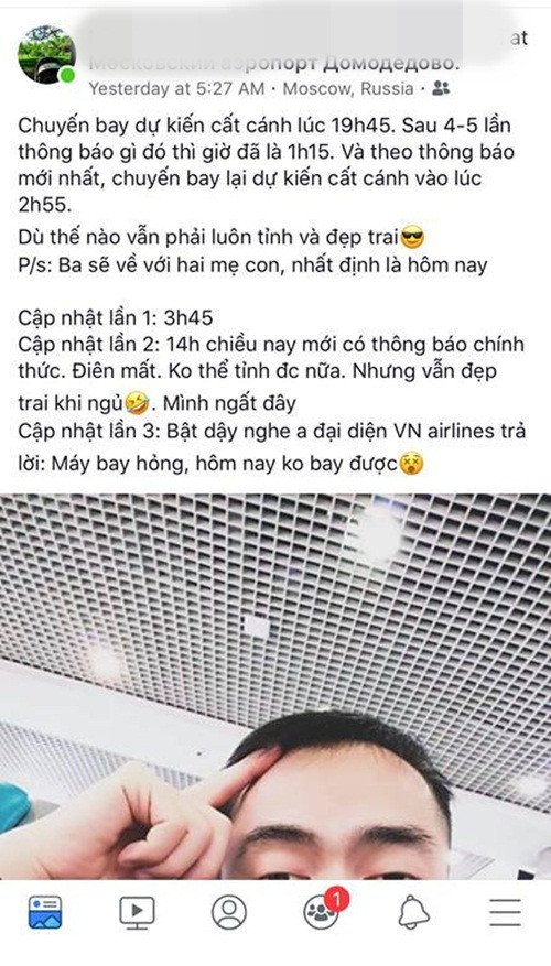 Vietnam Airlines lui chuyen bay vi ky thuat, khach Viet mac ket o Nga?
