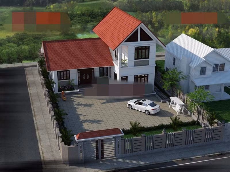 Hệ thống cây xanh xung quanh nhà đẹp mắt với lối kiến trúc hiện đại, tinh tế. Ảnh: Angcovat.