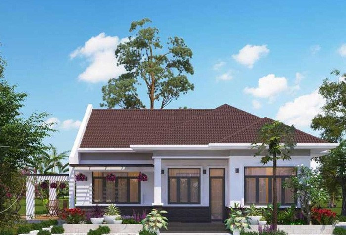  Biệt thự vườn có hồ bơi với đường nét đơn giản nhưng vẫn hiện đại. Ảnh: Neohouse.