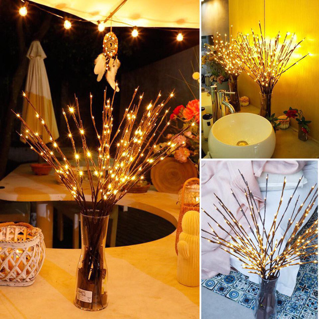 Đèn led tạo thành bình hoa xinh xắn đặt trên bàn trà hay bàn ăn. Ảnh: Facebook.