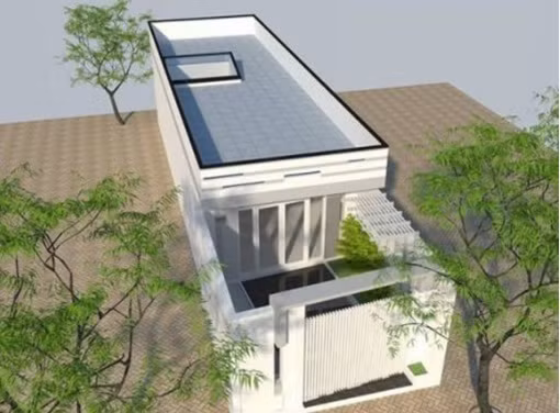 Ngôi nhà sở hữu ngoại thất đơn giản, vững chắc với kiến trúc dạng hộp thích hợp với gia đình sống ở vùng nông thôn. Ảnh: Internet.