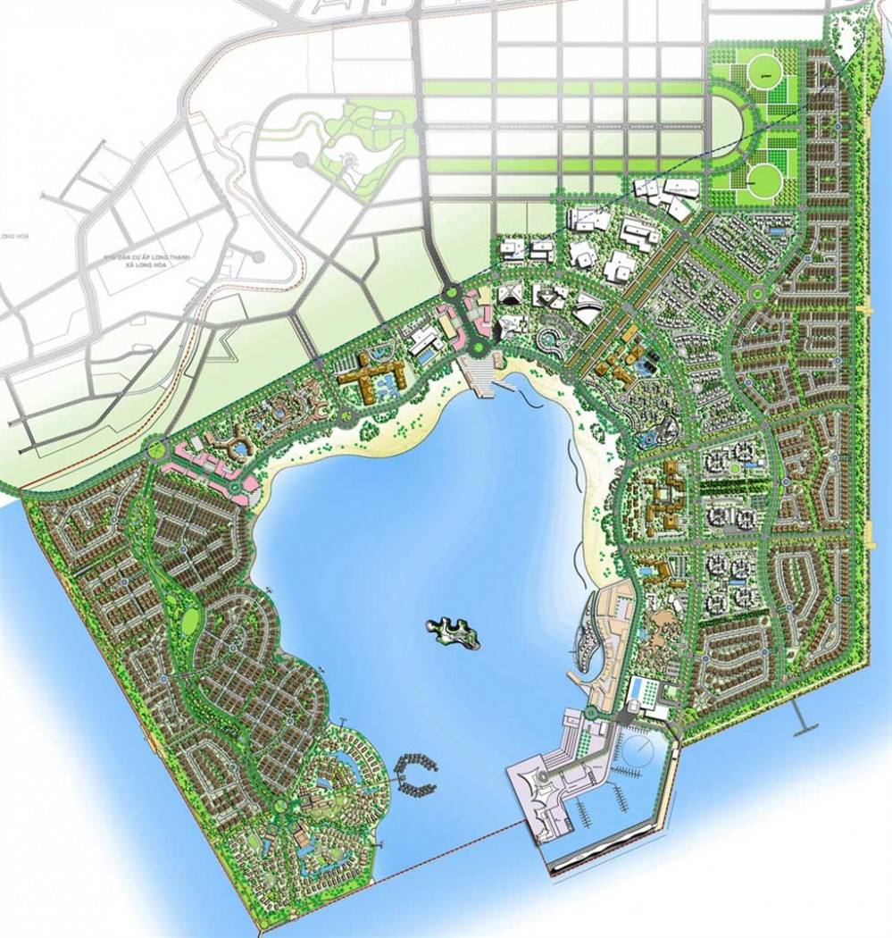(Trong ảnh là bức hình quy hoạch của dự án)