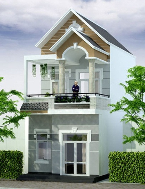 Màu sắc trắng nhẹ nhàng kết hợp màu xám và sắc vàng dịu ngọt mang lại vẻ đẹp riêng mới lạ trong kiến trúc. Ảnh: Kientrcroman.