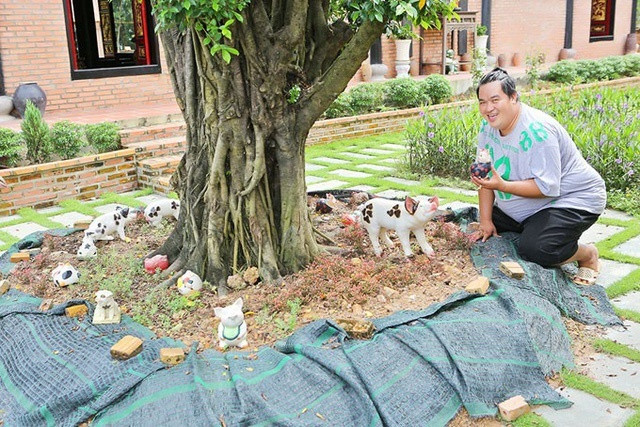 Một gốc cây cổ thụ trong khu vườn của Hoàng Mập. Ảnh: Giadinhnet.