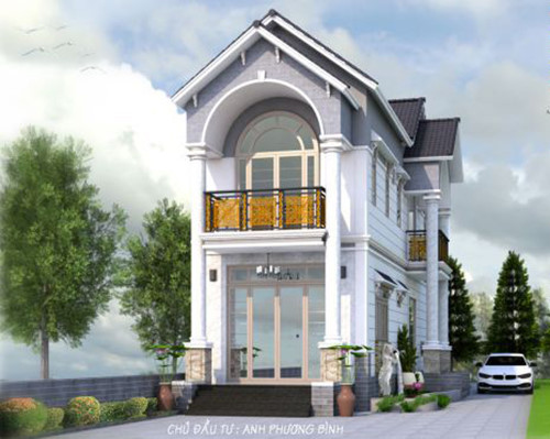 Kiểu dáng được thiết kế pha trộn kiến trúc cổ điển và hiện đại. Những ô cửa sổ nhỏ giúp lấy ánh sáng và không khí từ bên ngoài. Ảnh: Khongganduongdai.