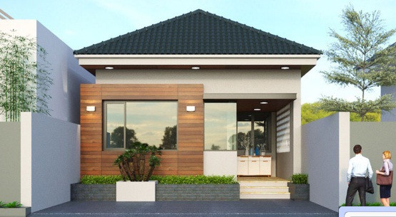 Nhà phố 1 tầng kiểu dáng hiện đại, thoáng mát được bố trí các không gian rất hài hòa và đăng đối mang đến không gian sống thư thái. Ảnh: Ecohomevn.