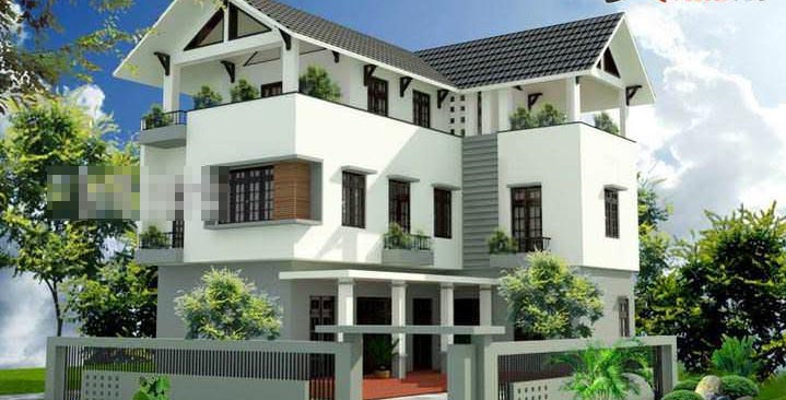 Gam màu trắng tinh khôi cùng hình khối vững chắc, mái dốc, đường nét trang trí mang đến không gian sống lý tưởng cho gia chủ khó tính nhất. Ảnh: Vinavic.