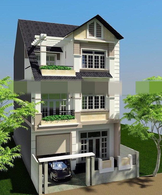  Nhà phố thiết kế theo phong cách hiện đại với các đường nét độc đáo, mang tính chất sáng tạo. Ảnh: Houseland.