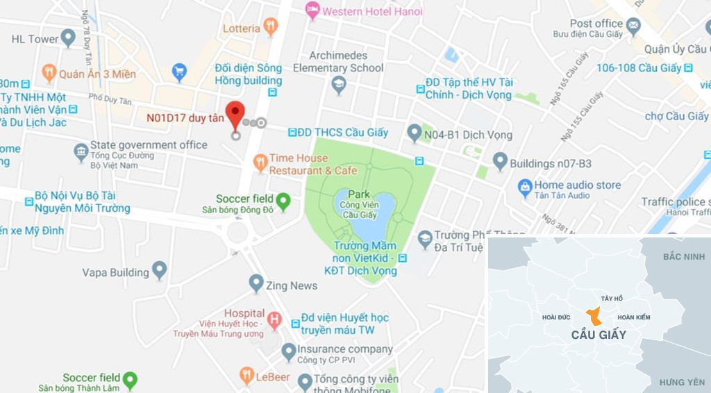 Vị trí lô đất vàng được phát triển nhà tái định cư.