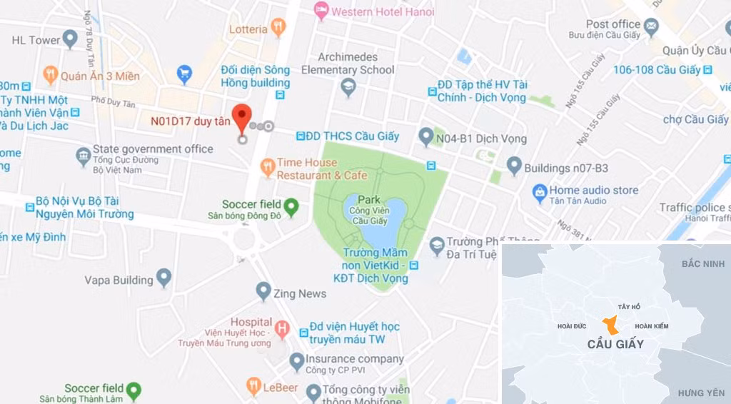 Vị trí lô đất vàng được phát triển nhà tái định cư.