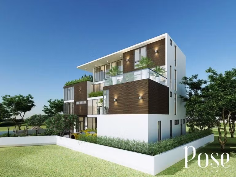 Theo tìm hiểu của PV, giá nhà thô đã là 25 tỷ đồng mỗi căn, tính cả hoàn thiện và bố trí nội thất, mỗi biệt thự sẽ có giá khoảng 40 tỷ đồng.