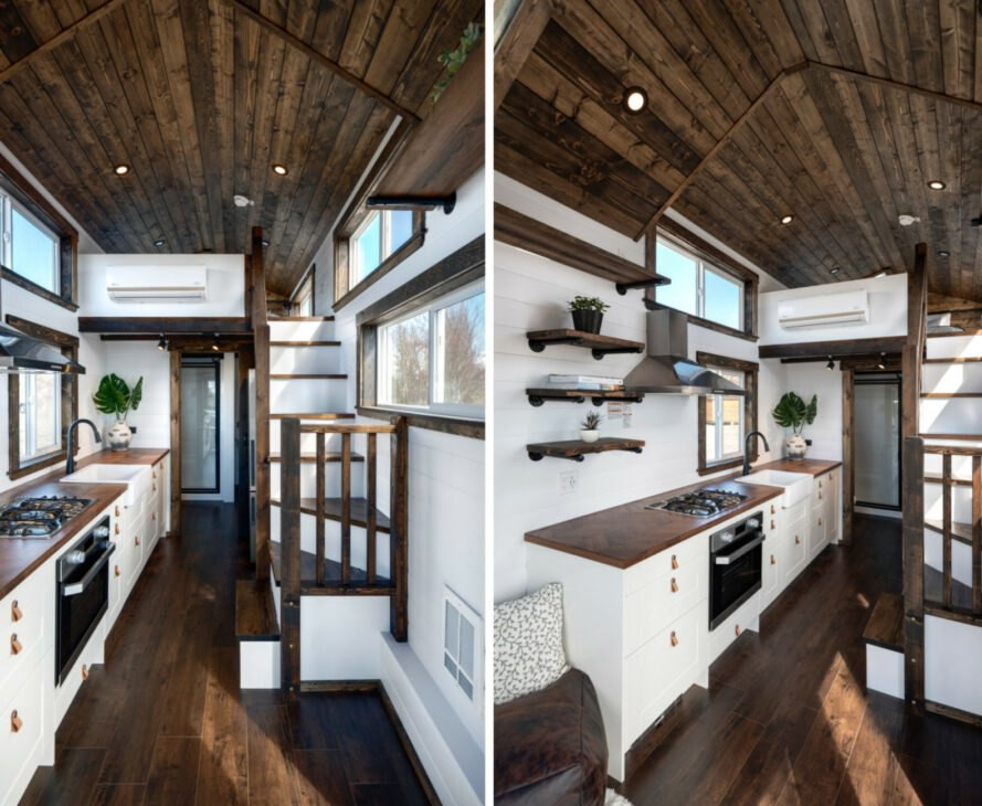  Nhà bếp hẹp nhưng đầy đủ tiện nghi.