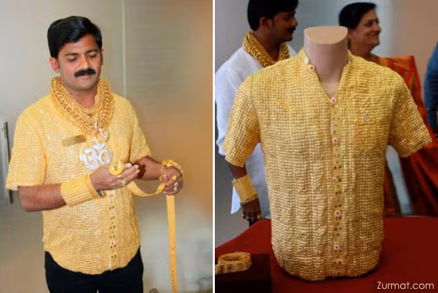 Để hoàn thành chiếc áo, ông Phuge đã thuê hẳn một đội thợ kim hoàn gồm 15 người làm việc 18 giờ một ngày, và làm liên tục trong 15 ngày. Ảnh: Petitpetitgamin.