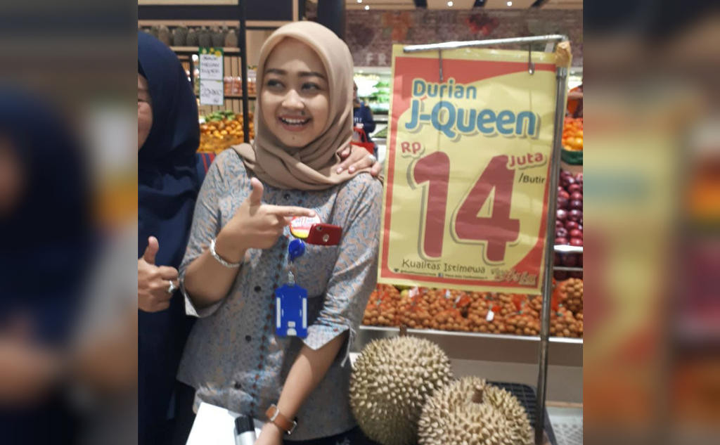 Quả sầu riêng có trái hình tròn, vàng, với mùi vị bơ lạc đặc trưng của người Hồi giáo. Ảnh: Todayonline.