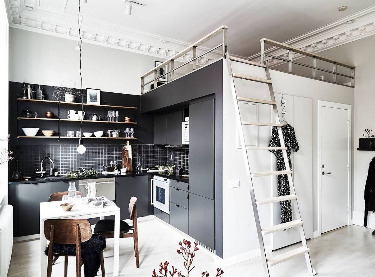 Lấy cảm hứng từ những chiếc giường tầng ngày xưa, giường gác xép ngày nay được tích hợp thêm rất nhiều công năng và có nhiều mẫu mã đa dạng hơn. Ảnh: Happynest.