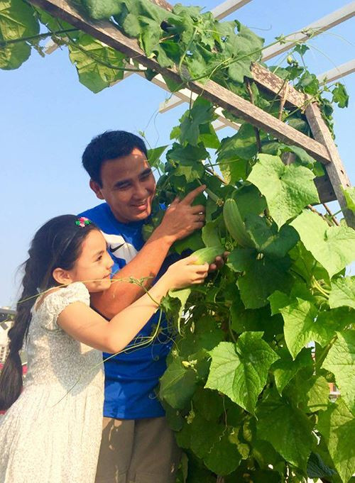 Trong căn biệt thự triệu USD, vợ chồng MC Quyền Linh dành nhiều không gian cho sân vườn.