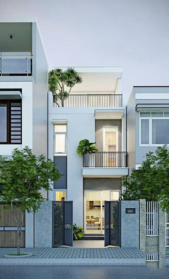 Việc sử dụng gam màu sáng chủ đạo giúp khắc phục tối đa hạn chế về diện tích của nhà ống. Ảnh: Wedo.