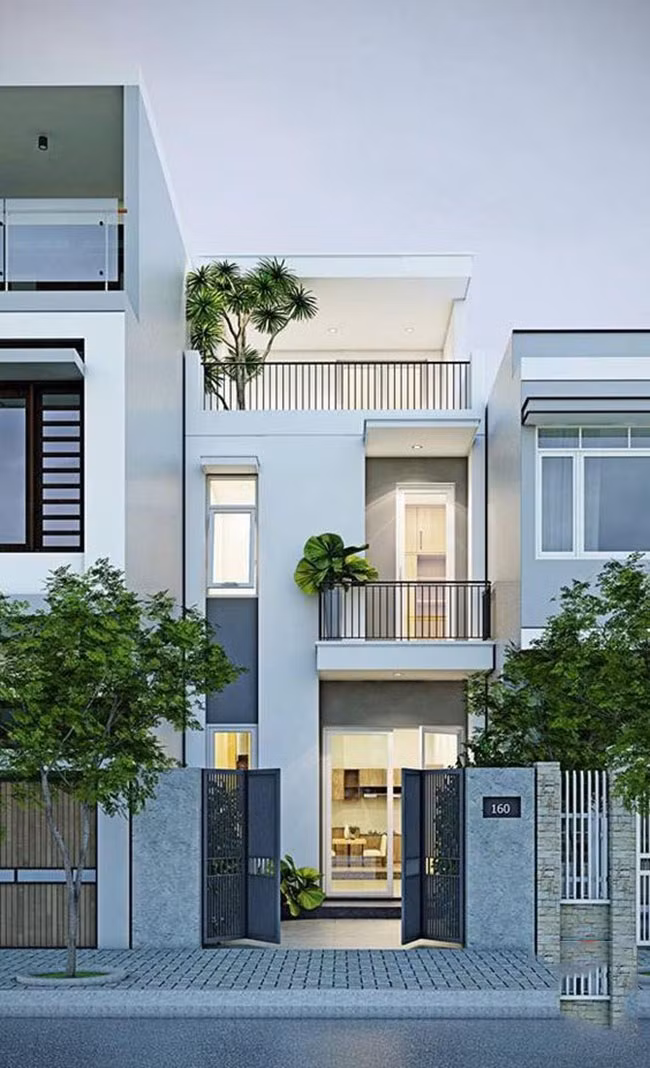 Việc sử dụng gam màu sáng chủ đạo giúp khắc phục tối đa hạn chế về diện tích của nhà ống. Ảnh: Wedo.