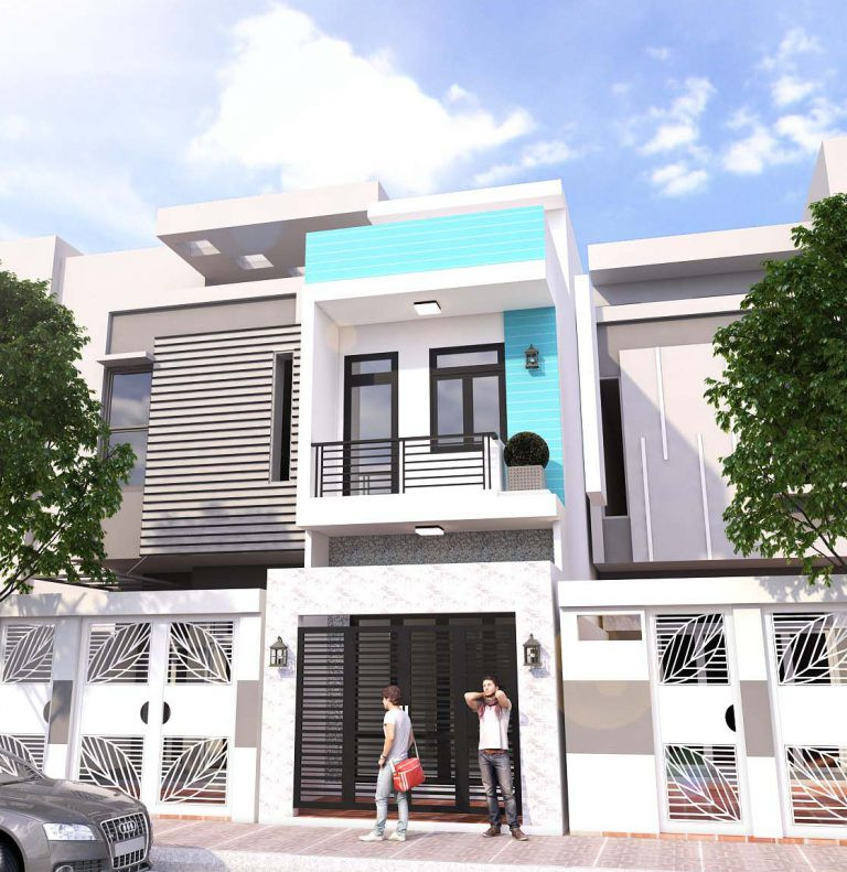 Cách phối màu sắc cá tính giúp ngôi nhà tuy hạn chế về diện tích vẫn nổi bật giữa khu phố. Ảnh: Wedo.