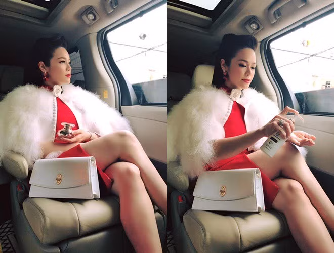 Lúc mới vào nghề, Kim Anh chỉ sắm một chiếc ô tô bình dân để phục vụ công việc đi lại nhưng hiện tại, qua những hình ảnh cô đăng tải lên mạng xã hội, có thể thấy chiếc xe mới sắm của Nhật Kim Anh khá đắt tiền, có nội thất sang trọng. Ảnh: Anninhthudo.