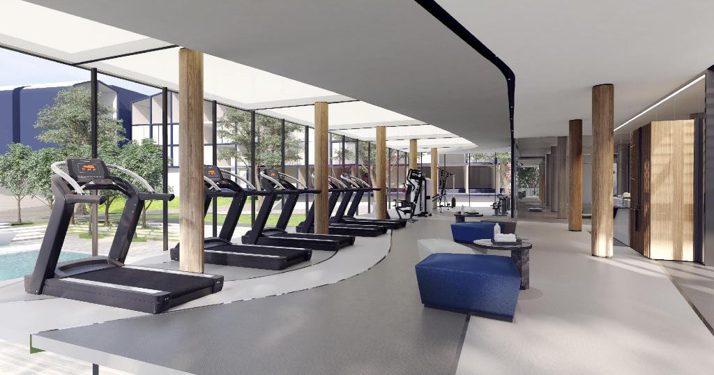 Ngoài các phòng nghỉ, khách sạn đội tuyển Việt Nam nghỉ tại Thái Lan còn có các tiện ích khác như bể bơi, phòng tập, phòng họp, quầy bar...Ảnh: Agoda.