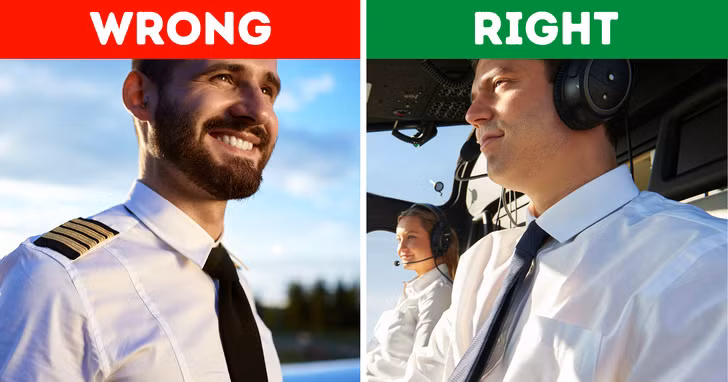 Một số hãng hàng không không cho phép phi công để râu. Lý do bởi râu có thể hạn chế tác dụng của mặt nạ oxy, khiến mặt nạ không thể hoạt động bình thường. Trong trường hợp khẩn cấp, mặt nạ oxy giúp các phi công tỉnh táo để xử lý tình huống. Nguồn ảnh: BrightSide.