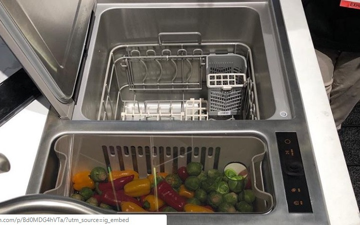 Máy rửa bát tích hợp mọi thứ.