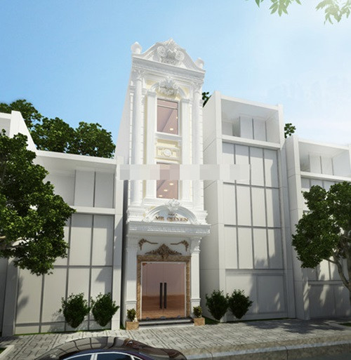 Phong cách thiết kế và màu sắc được tuân thủ theo lối kiến trúc Pháp cổ điển. Ảnh: Thietkenoithataic.