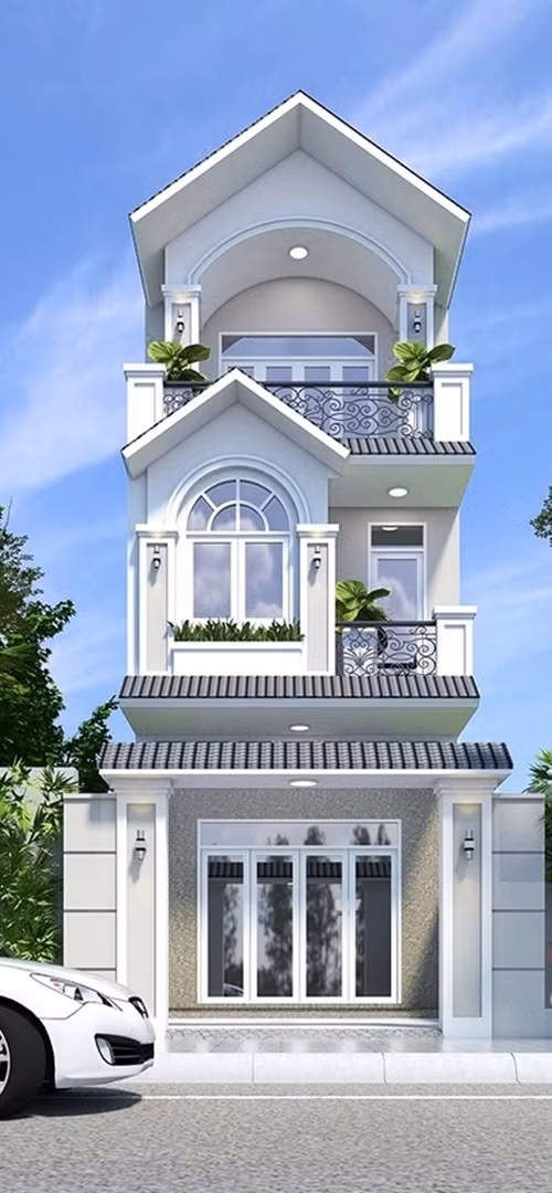 Điểm khiến nhiều người yêu thích phong cách của nhà ống tân cổ điển là sự hiện đại, năng động kết hợp với vẻ đẹp lịch lãm có phần hoài cổ. Ảnh: Xaynhasaigon.