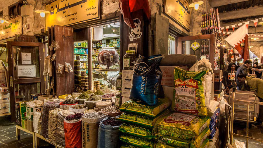 Chợ Souq Waqif cũng nổi tiếng với rất nhiều hương liệu gia vị.