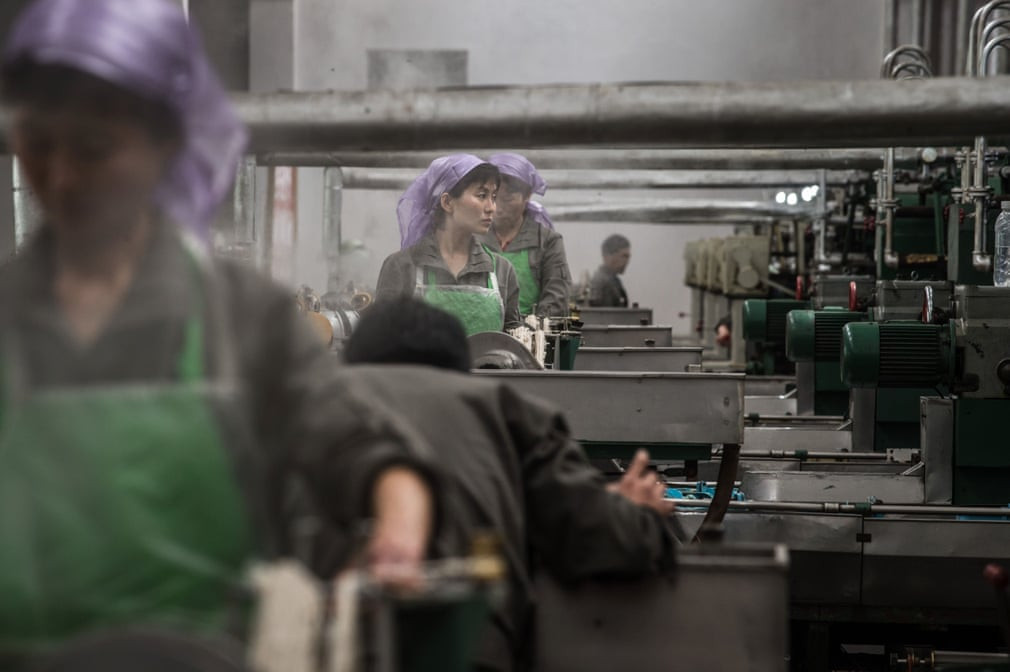 Công nhân nhà máy được phân chia làm các công đoạn khác nhau.