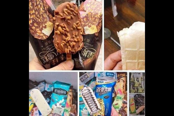 Giá rẻ lại đa dạng kiểu dáng, hương vị nên kem nội địa Trung Quốc có mức tiêu thụ khá mạnh. Ảnh: Zing.