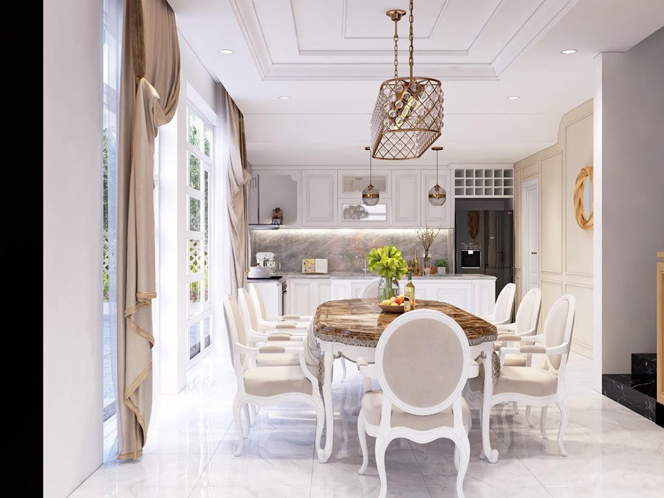 Căn biệt thự nằm ở quận 7, TP HCM, có diện tích 200m2, có view nhìn đẹp, sân vườn rộng và bể bơi riêng.