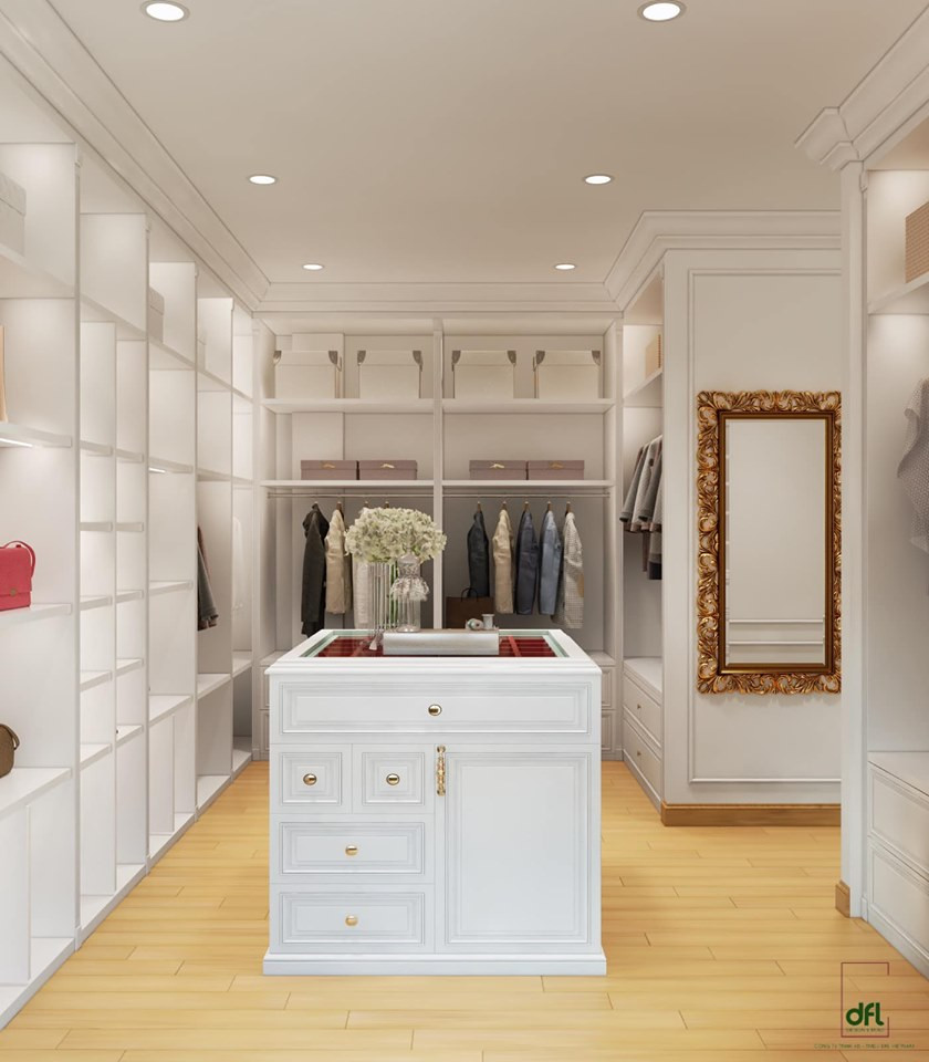 Biệt thự của Trịnh Kim Chi có tông màu trắng chủ đạo với nội thất theo phong cách châu Âu cổ điển.