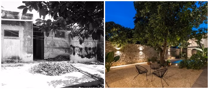 Khung cảnh hoang sơ trước kia được hô biến thành khoảng sân rộng rãi.