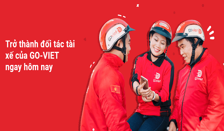 Tuy nhiên, nếu chỉ tính dịch vụ chở khách hai bánh, Go-Viet vẫn rộng rãi hơn trong mức thưởng cho tài xế so với Grab. Ảnh: Goviet.